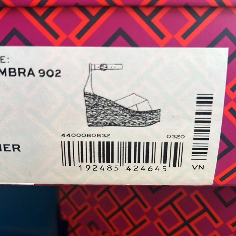 Tory Burch Ambra Selby 105MM Wedge Espadrille - Veg Leather Size 9
